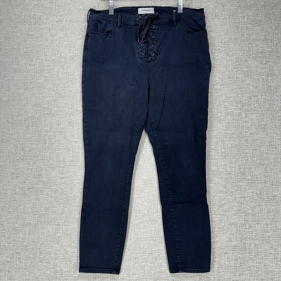 PacSun Denim - Pacsun Jeans Womens 31 Short Black High‎ Rise Jegging Lace Up Skinny Ankle